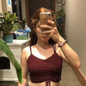 Maroon Crop Top